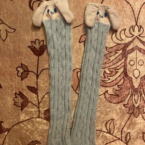 Cute Hello Kitty friends Blue Bunny Knee-High Socks